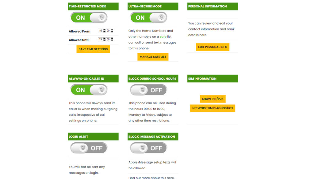 ParentShield Control Panel