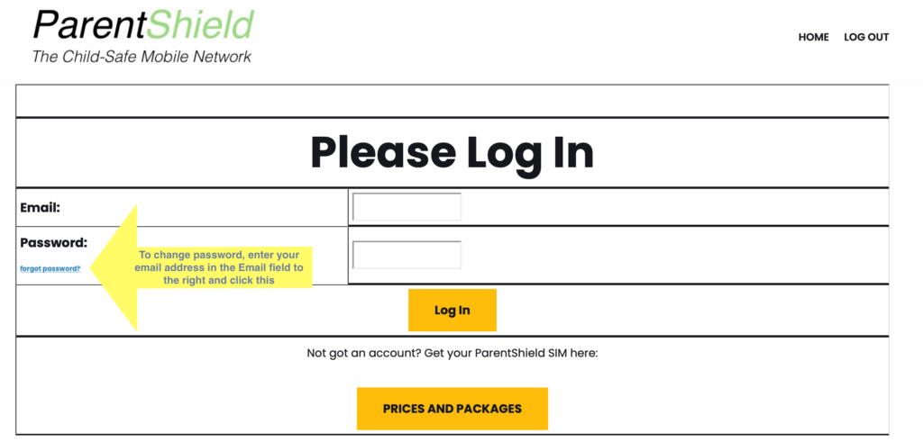 Help Logging in to Parentshield