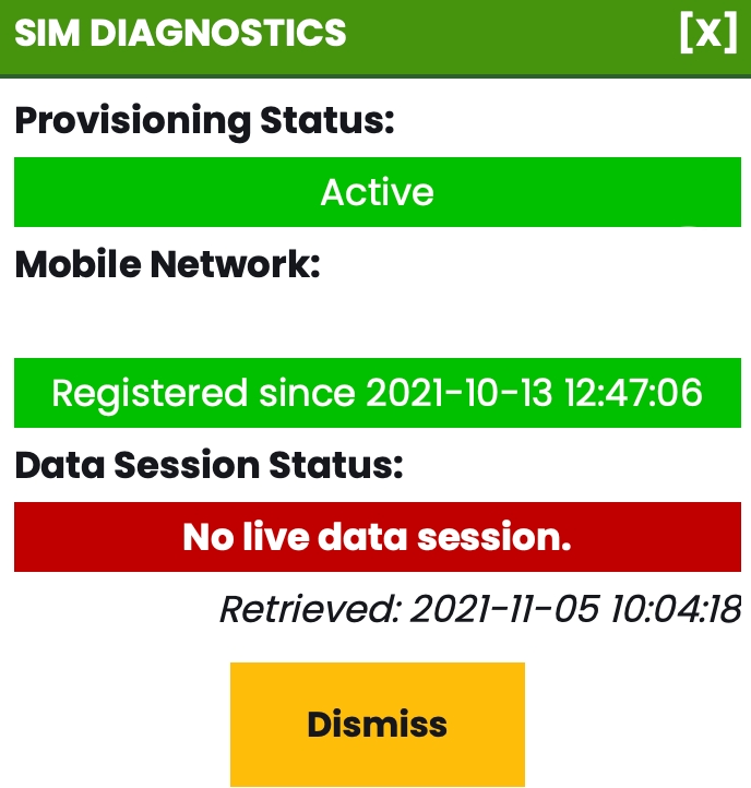SIM Diagnostics