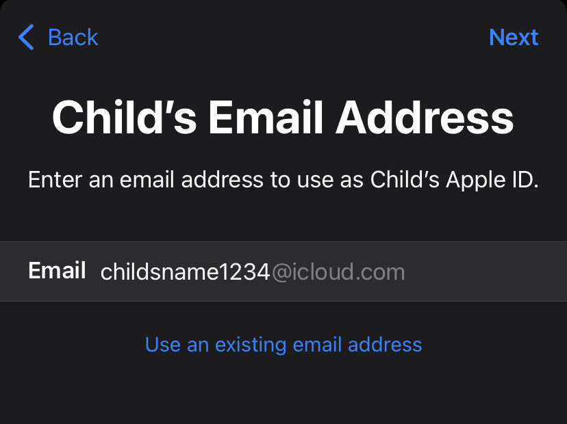 settings for family share step 9