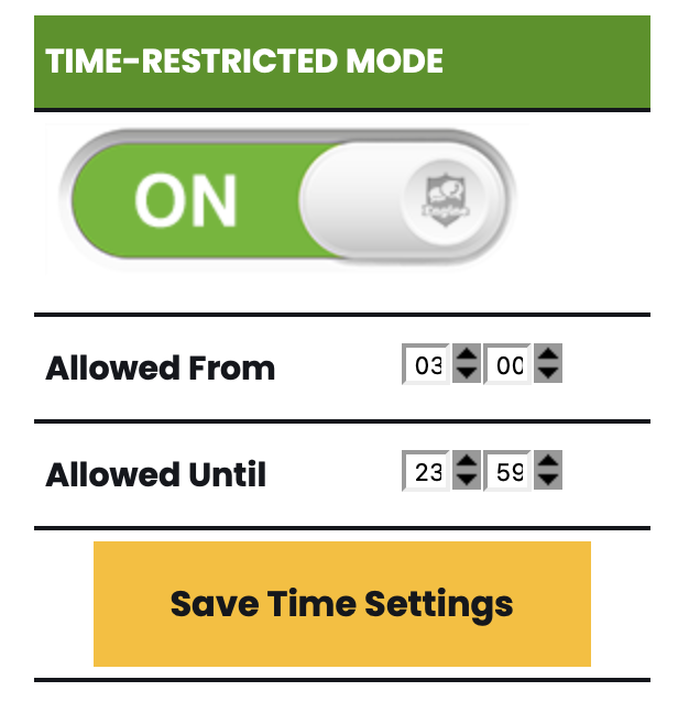 set a child's bedtime